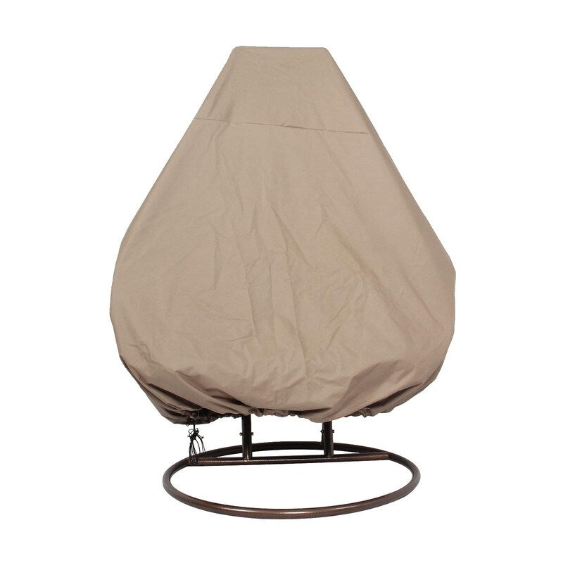 Fauteuil suspendu LeisureMod pour 2 personnes avec support - Chaise longue hamac en rotin et osier pour patio extérieur/intérieur avec coussins