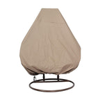 Fauteuil suspendu LeisureMod pour 2 personnes avec support - Chaise longue hamac en rotin et osier pour patio extérieur/intérieur avec coussins
