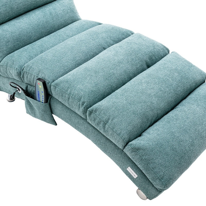 Fauteuil de massage inclinable en lin intérieur avec télécommande, fauteuil de massage électrique ergonomique, 5 modes