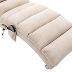 Fauteuil de massage inclinable en lin intérieur avec télécommande, fauteuil de massage électrique ergonomique, 5 modes