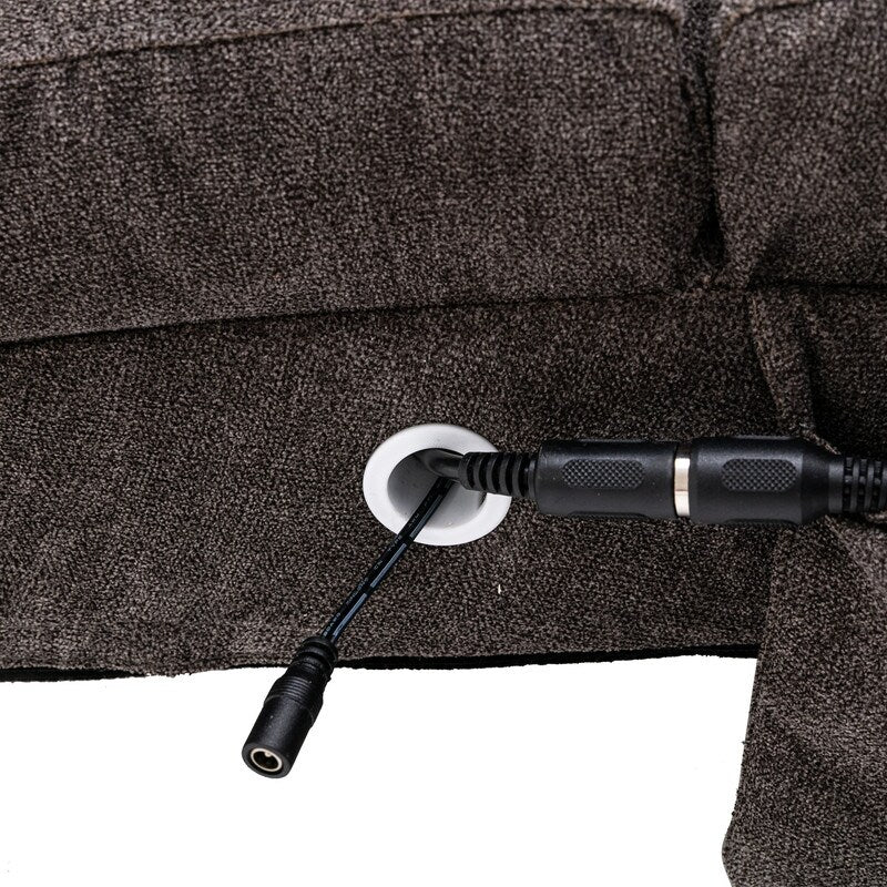 Fauteuil de massage inclinable en lin intérieur avec télécommande, fauteuil de massage électrique ergonomique, 5 modes