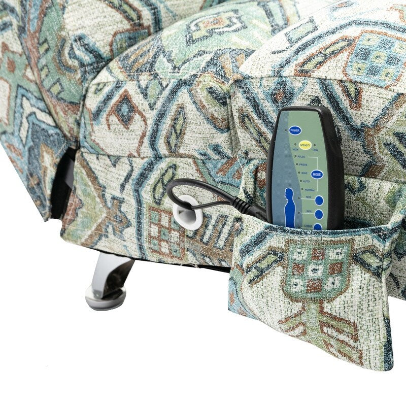Fauteuil de massage inclinable en lin intérieur avec télécommande, fauteuil de massage électrique ergonomique, 5 modes
