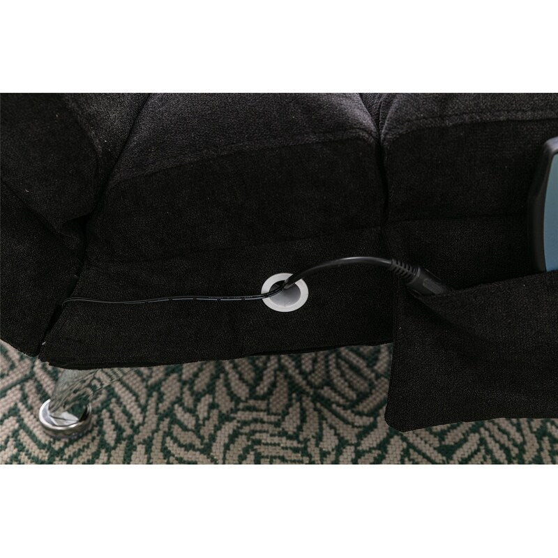 Fauteuil de massage inclinable en lin intérieur avec télécommande, fauteuil de massage électrique ergonomique, 5 modes