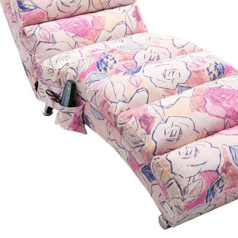 Fauteuil de massage inclinable en lin intérieur avec télécommande, fauteuil de massage électrique ergonomique, 5 modes