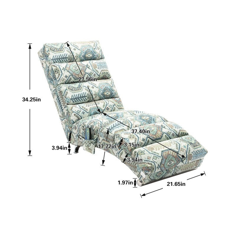 Fauteuil de massage inclinable en lin intérieur avec télécommande, fauteuil de massage électrique ergonomique, 5 modes