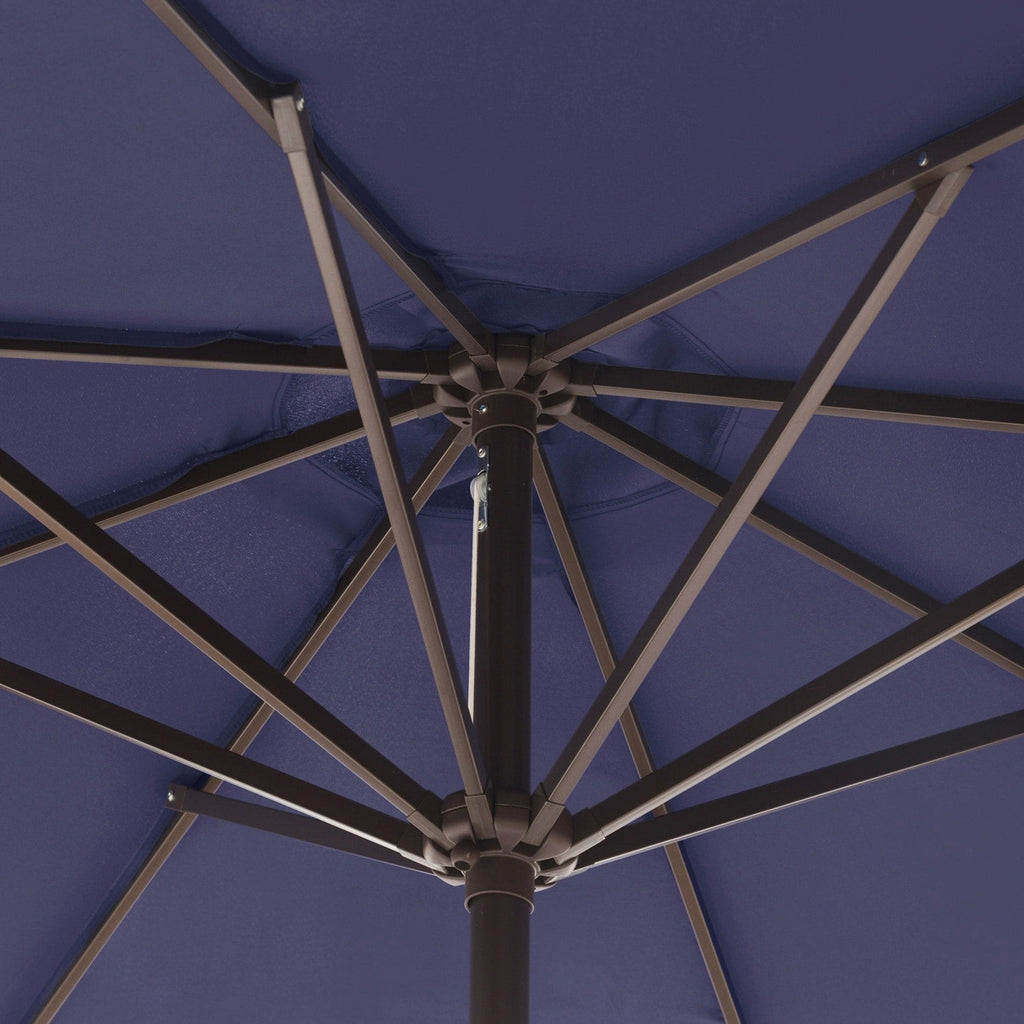 Parasol de patio Lopes de 9 pieds avec base en finition bronze et support de poids inclus