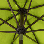 Parasol de patio Lopes de 9 pieds avec base en finition bronze et support de poids inclus