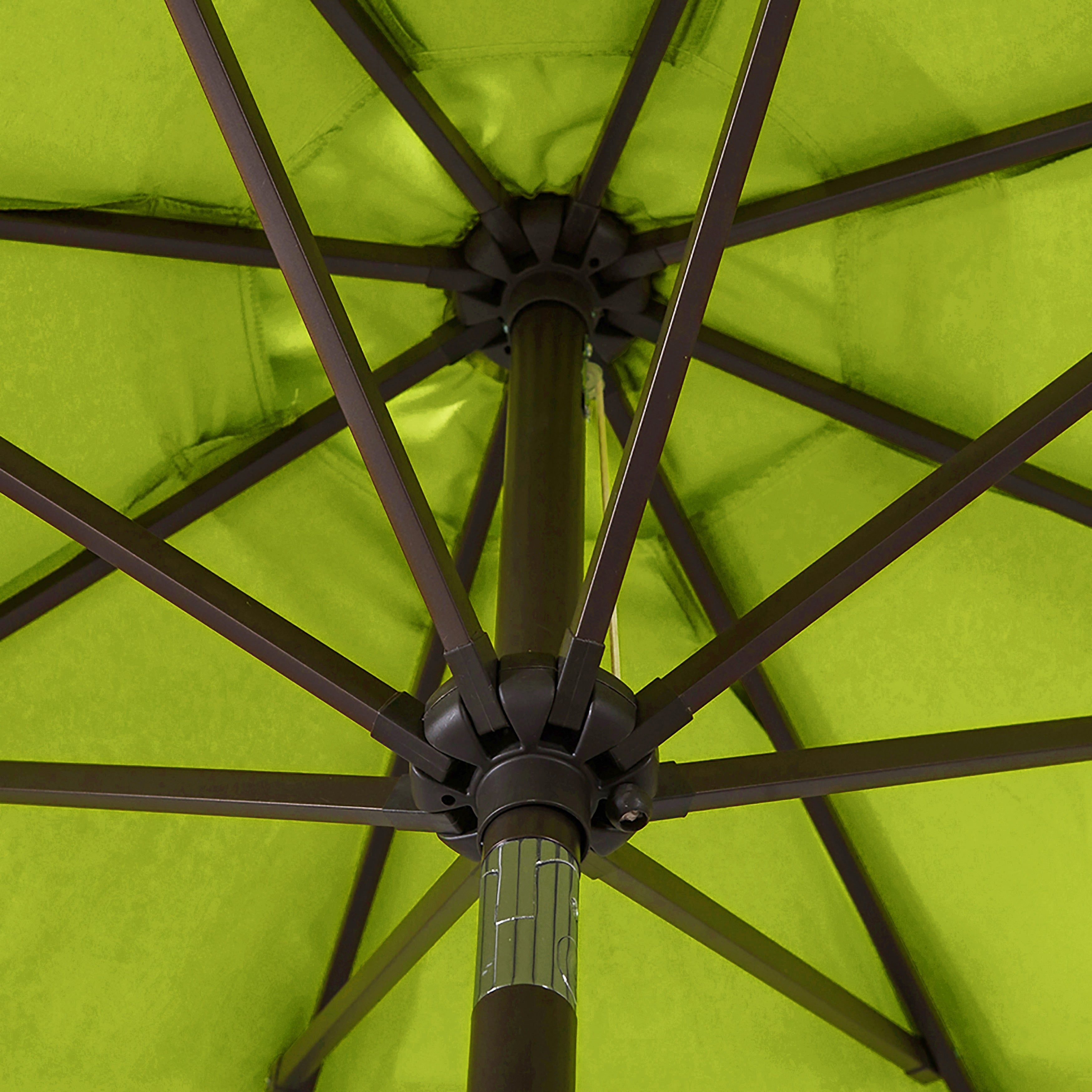 Parasol de patio Lopes de 9 pieds avec base en finition bronze et support de poids inclus