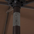 Parasol de patio Lopes de 9 pieds avec base en finition bronze et support de poids inclus