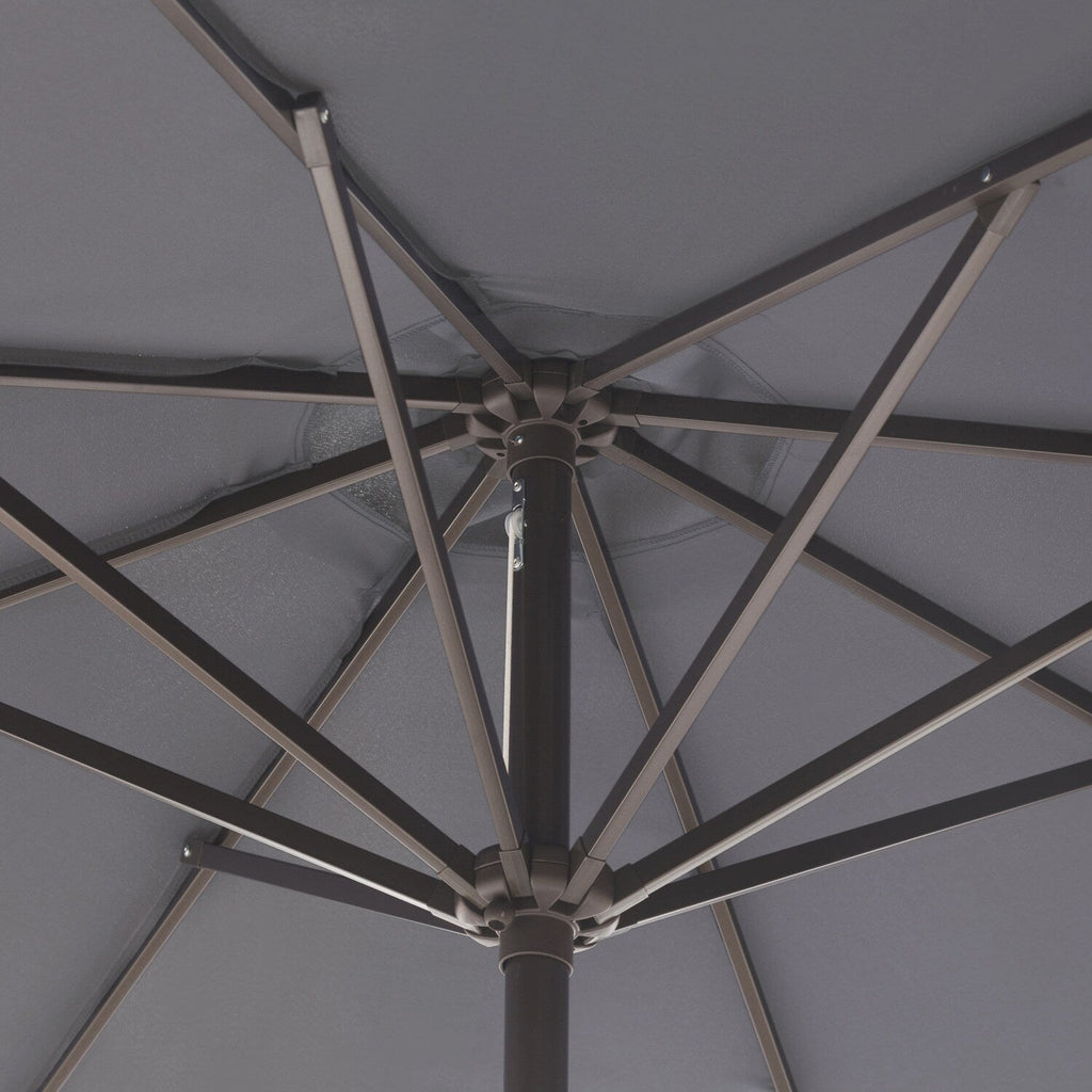 Parasol de patio Lopes de 9 pieds avec base en finition bronze et support de poids inclus