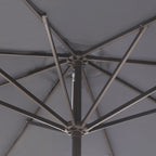 Parasol de patio Lopes de 9 pieds avec base en finition bronze et support de poids inclus