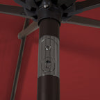 Parasol de patio Lopes de 9 pieds avec base en finition bronze et support de poids inclus