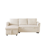 Canapé causeuse avec chaise longue Canapé convertible modulaire en L avec chaise longue de rangement