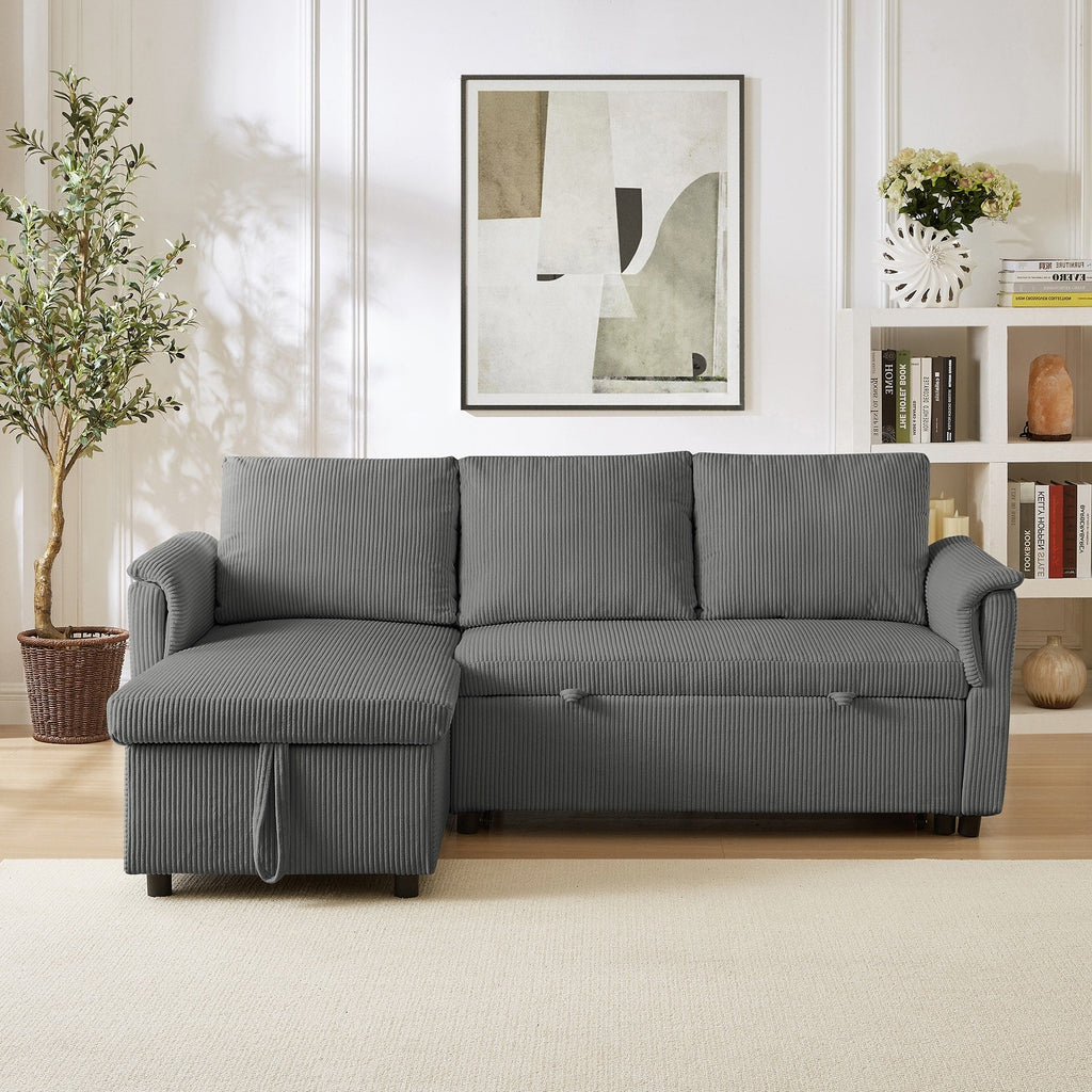 Canapé causeuse avec chaise longue Canapé convertible modulaire en L avec chaise longue de rangement