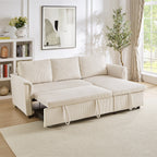 Canapé causeuse avec chaise longue Canapé convertible modulaire en L avec chaise longue de rangement