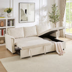 Canapé causeuse avec chaise longue Canapé convertible modulaire en L avec chaise longue de rangement