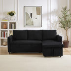 Canapé causeuse avec chaise longue Canapé convertible modulaire en L avec chaise longue de rangement