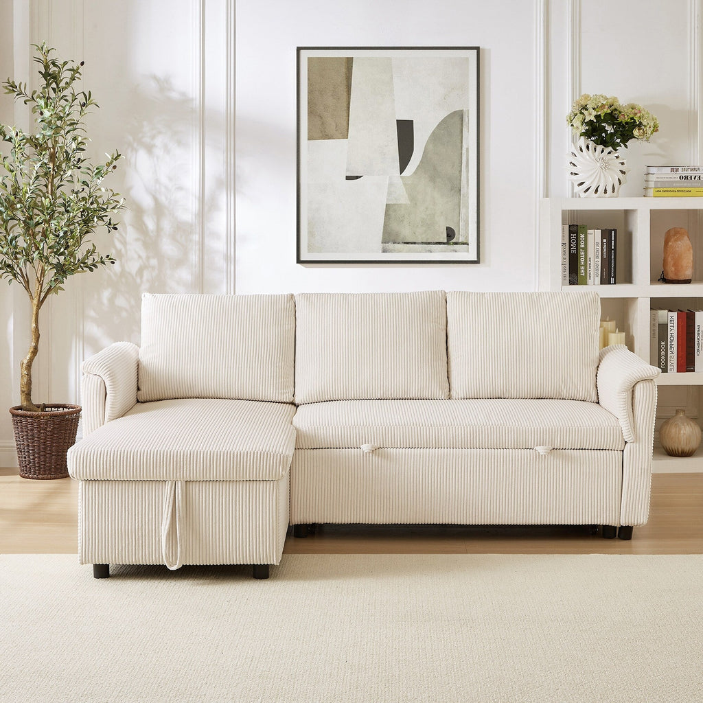 Canapé causeuse avec chaise longue Canapé convertible modulaire en L avec chaise longue de rangement