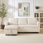 Canapé causeuse avec chaise longue Canapé convertible modulaire en L avec chaise longue de rangement