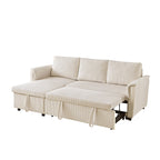 Canapé causeuse avec chaise longue Canapé convertible modulaire en L avec chaise longue de rangement