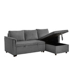 Canapé causeuse avec chaise longue Canapé convertible modulaire en L avec chaise longue de rangement