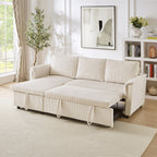 Canapé causeuse avec chaise longue Canapé convertible modulaire en L avec chaise longue de rangement