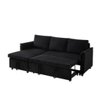 Canapé causeuse avec chaise longue Canapé convertible modulaire en L avec chaise longue de rangement