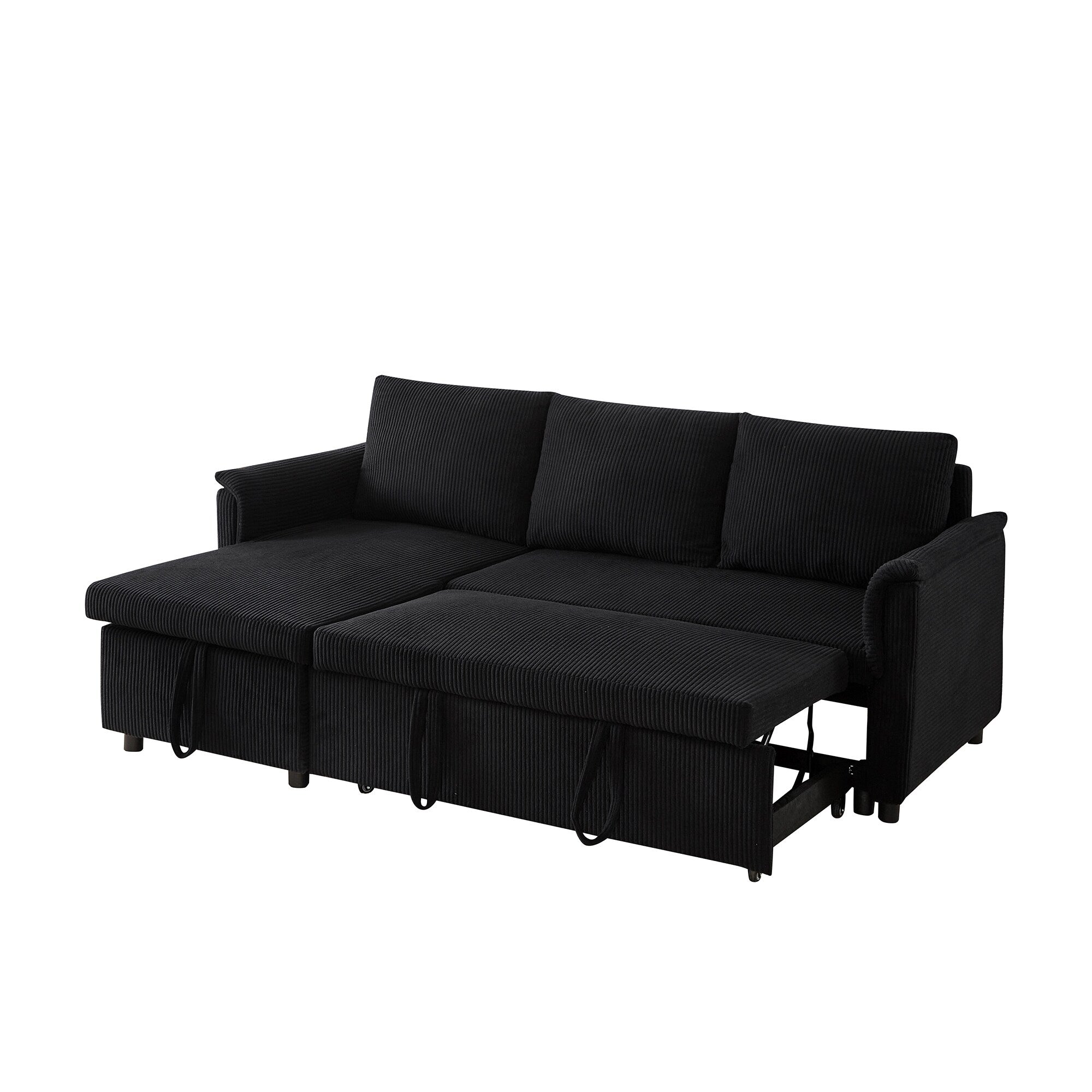 Canapé causeuse avec chaise longue Canapé convertible modulaire en L avec chaise longue de rangement