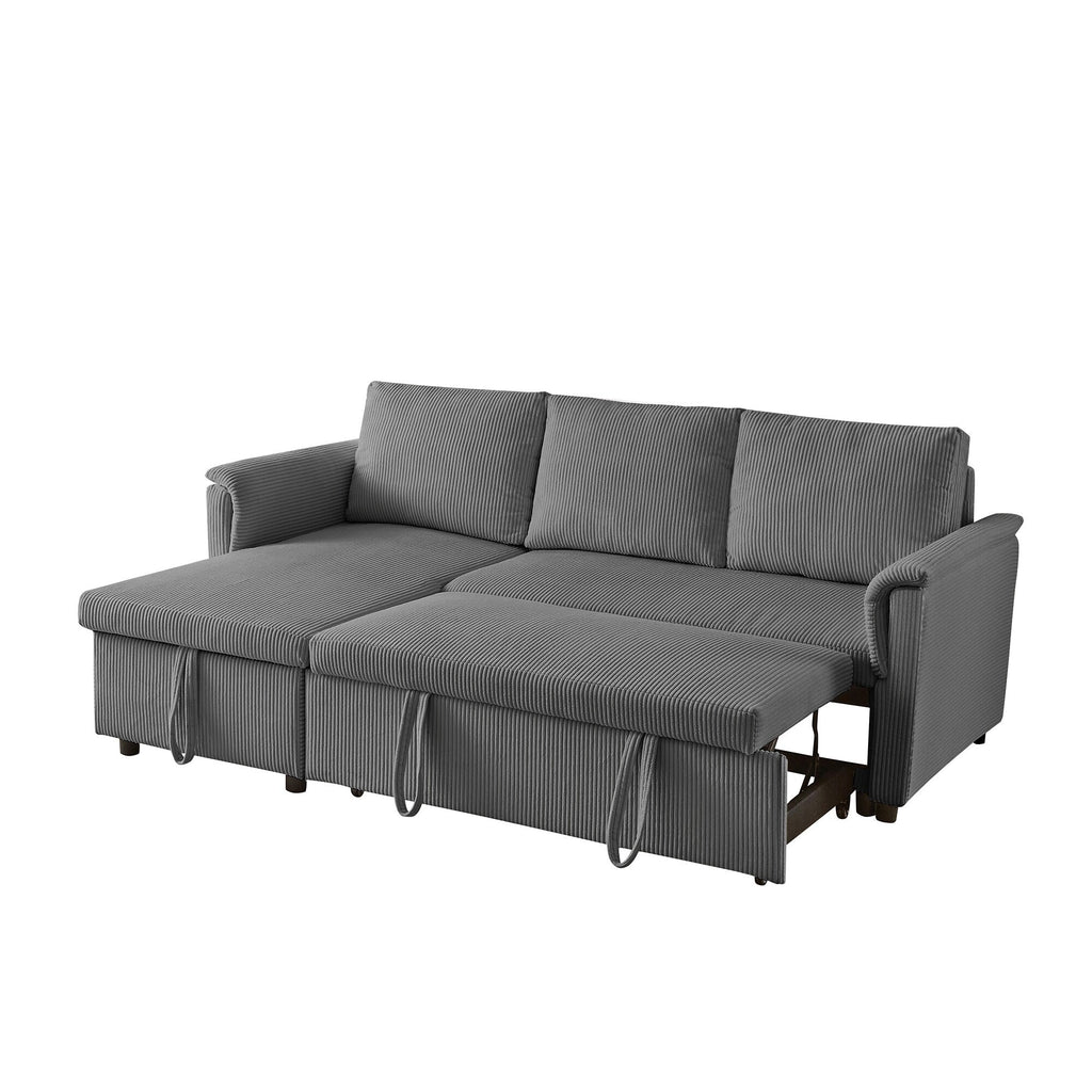Canapé causeuse avec chaise longue Canapé convertible modulaire en L avec chaise longue de rangement