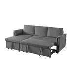 Canapé causeuse avec chaise longue Canapé convertible modulaire en L avec chaise longue de rangement