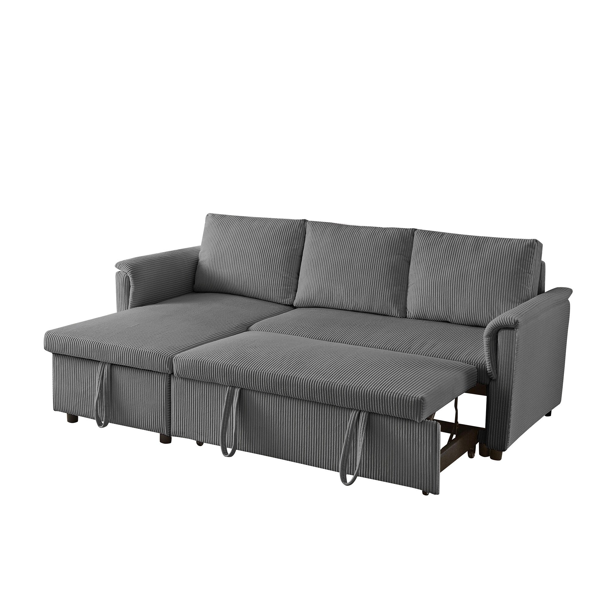 Canapé causeuse avec chaise longue Canapé convertible modulaire en L avec chaise longue de rangement