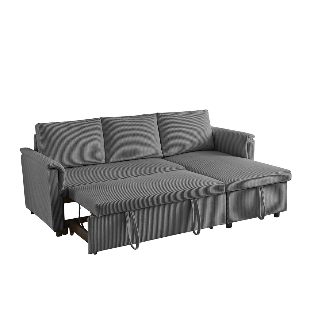 Canapé causeuse avec chaise longue Canapé convertible modulaire en L avec chaise longue de rangement
