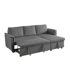 Canapé causeuse avec chaise longue Canapé convertible modulaire en L avec chaise longue de rangement