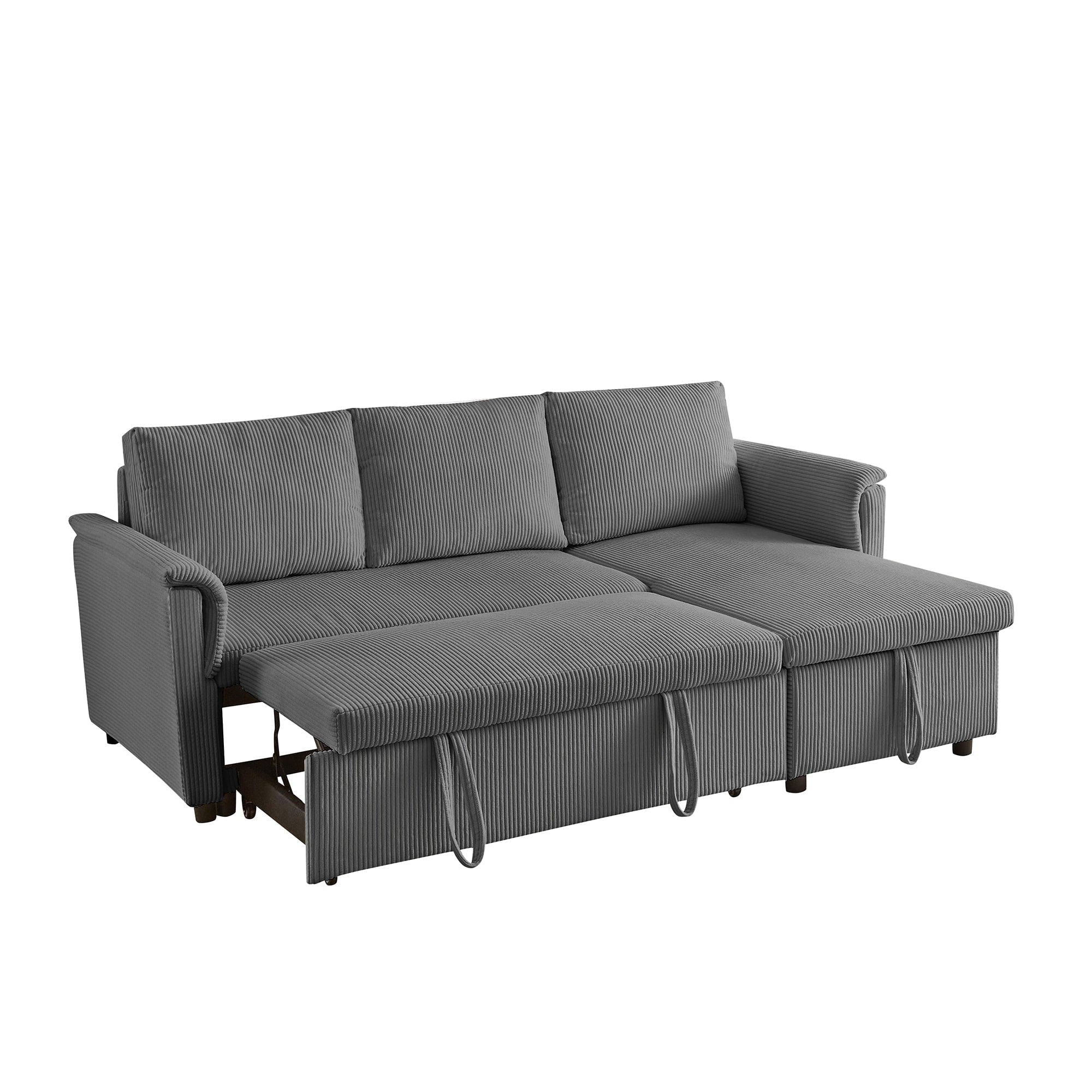 Canapé causeuse avec chaise longue Canapé convertible modulaire en L avec chaise longue de rangement