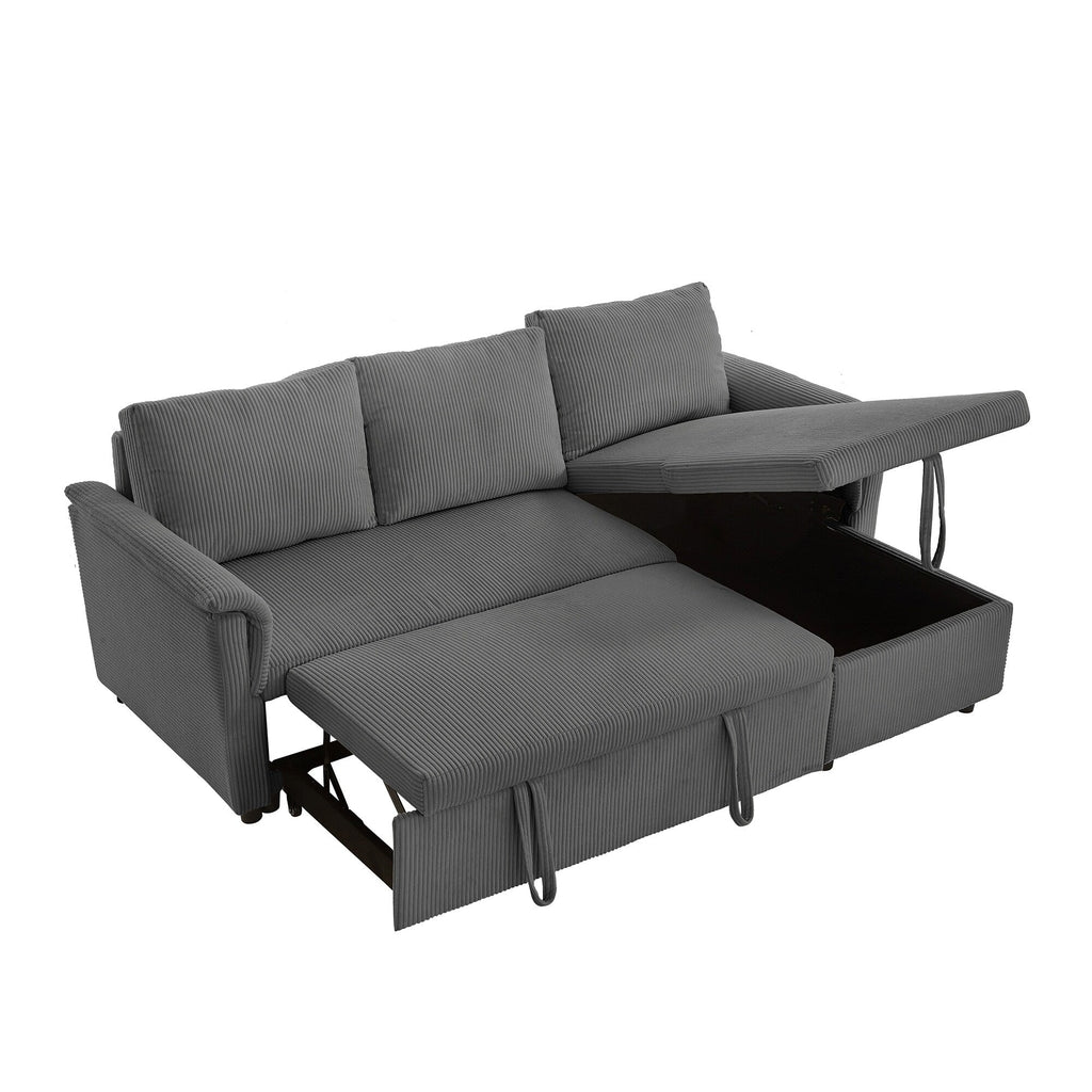 Canapé causeuse avec chaise longue Canapé convertible modulaire en L avec chaise longue de rangement