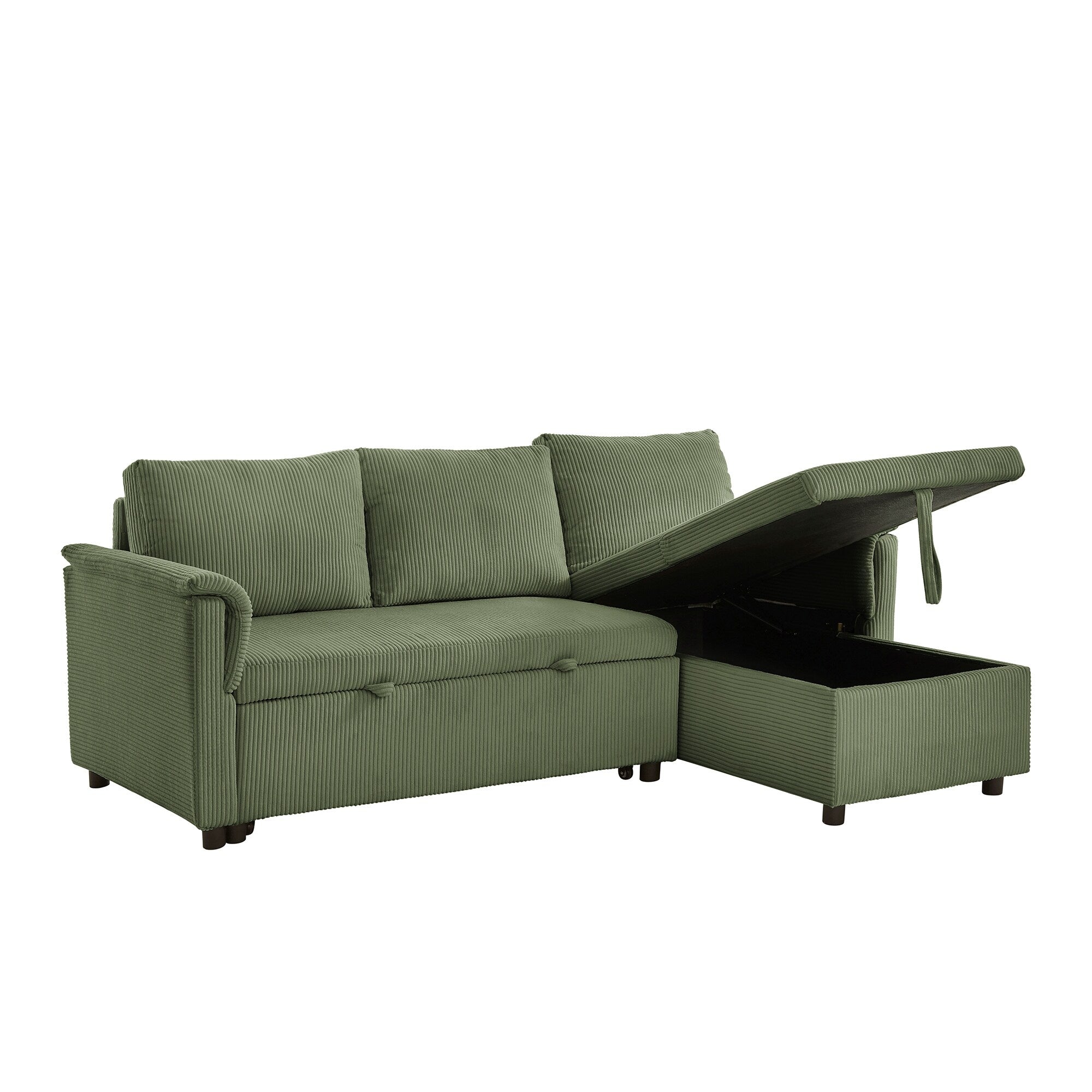 Canapé causeuse avec chaise longue Canapé convertible modulaire en L avec chaise longue de rangement
