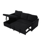 Canapé causeuse avec chaise longue Canapé convertible modulaire en L avec chaise longue de rangement