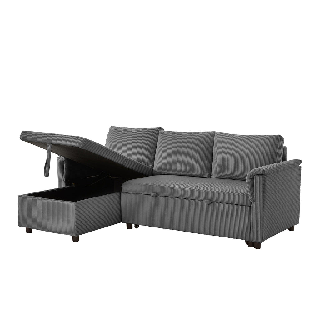 Canapé causeuse avec chaise longue Canapé convertible modulaire en L avec chaise longue de rangement