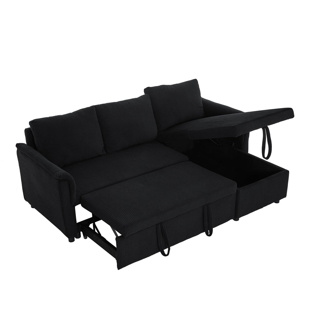 Canapé causeuse avec chaise longue Canapé convertible modulaire en L avec chaise longue de rangement