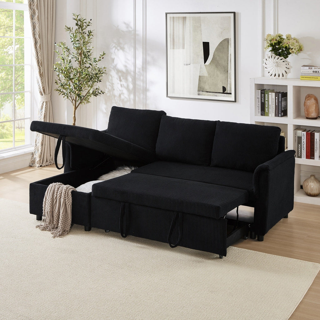Canapé causeuse avec chaise longue Canapé convertible modulaire en L avec chaise longue de rangement