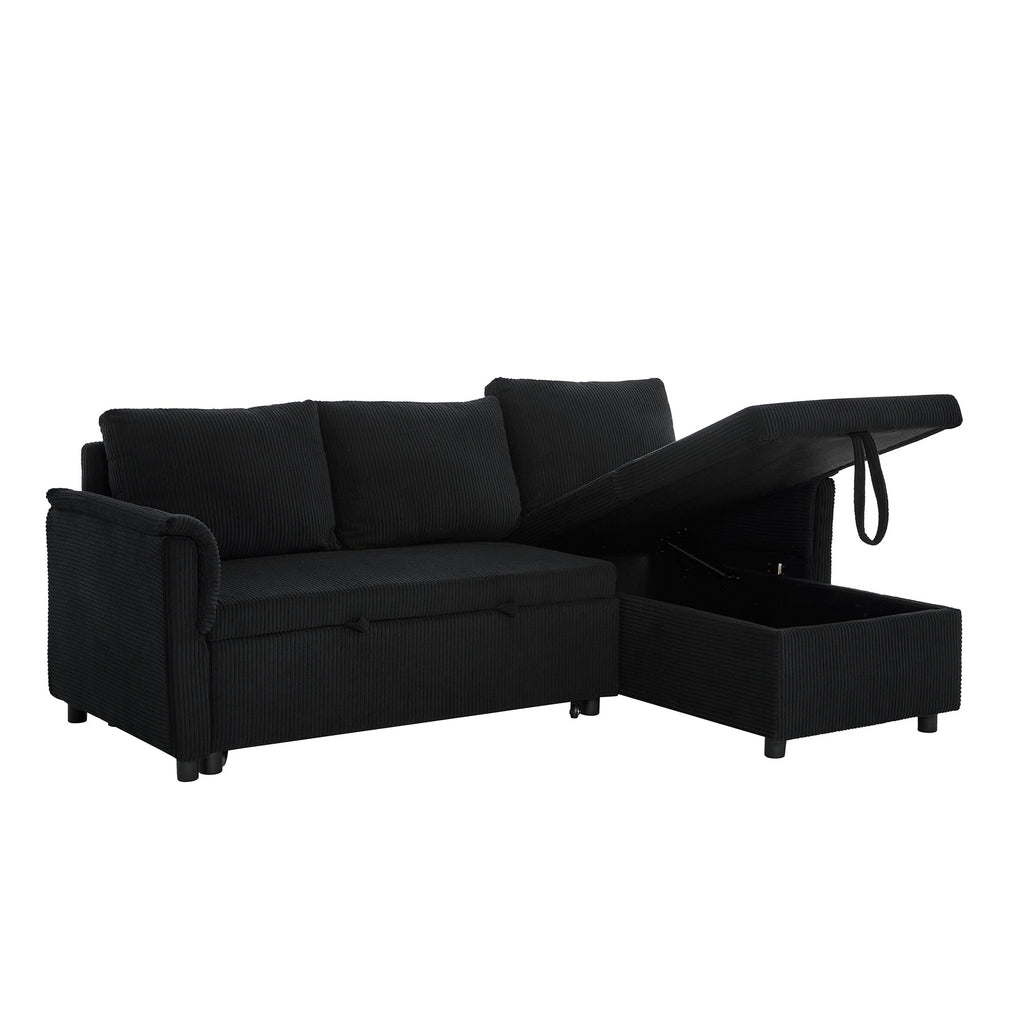 Canapé causeuse avec chaise longue Canapé convertible modulaire en L avec chaise longue de rangement
