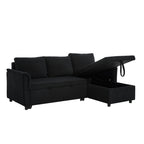 Canapé causeuse avec chaise longue Canapé convertible modulaire en L avec chaise longue de rangement