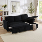 Canapé causeuse avec chaise longue Canapé convertible modulaire en L avec chaise longue de rangement