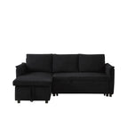 Canapé causeuse avec chaise longue Canapé convertible modulaire en L avec chaise longue de rangement