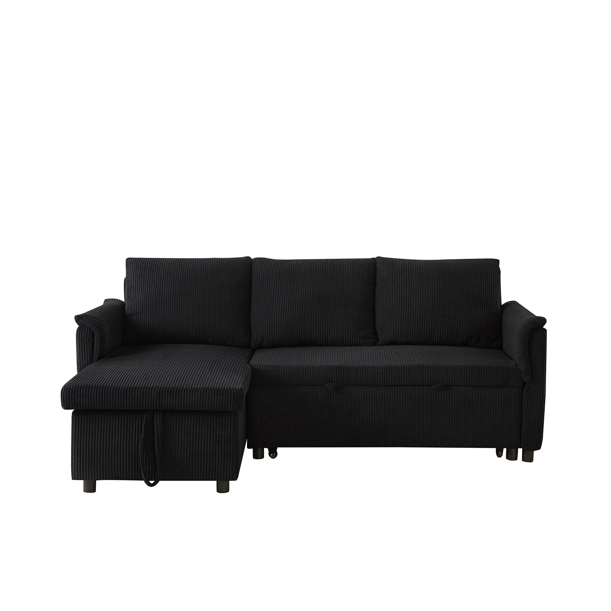 Canapé causeuse avec chaise longue Canapé convertible modulaire en L avec chaise longue de rangement