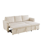 Canapé causeuse avec chaise longue Canapé convertible modulaire en L avec chaise longue de rangement