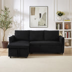 Canapé causeuse avec chaise longue Canapé convertible modulaire en L avec chaise longue de rangement