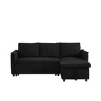 Canapé causeuse avec chaise longue Canapé convertible modulaire en L avec chaise longue de rangement