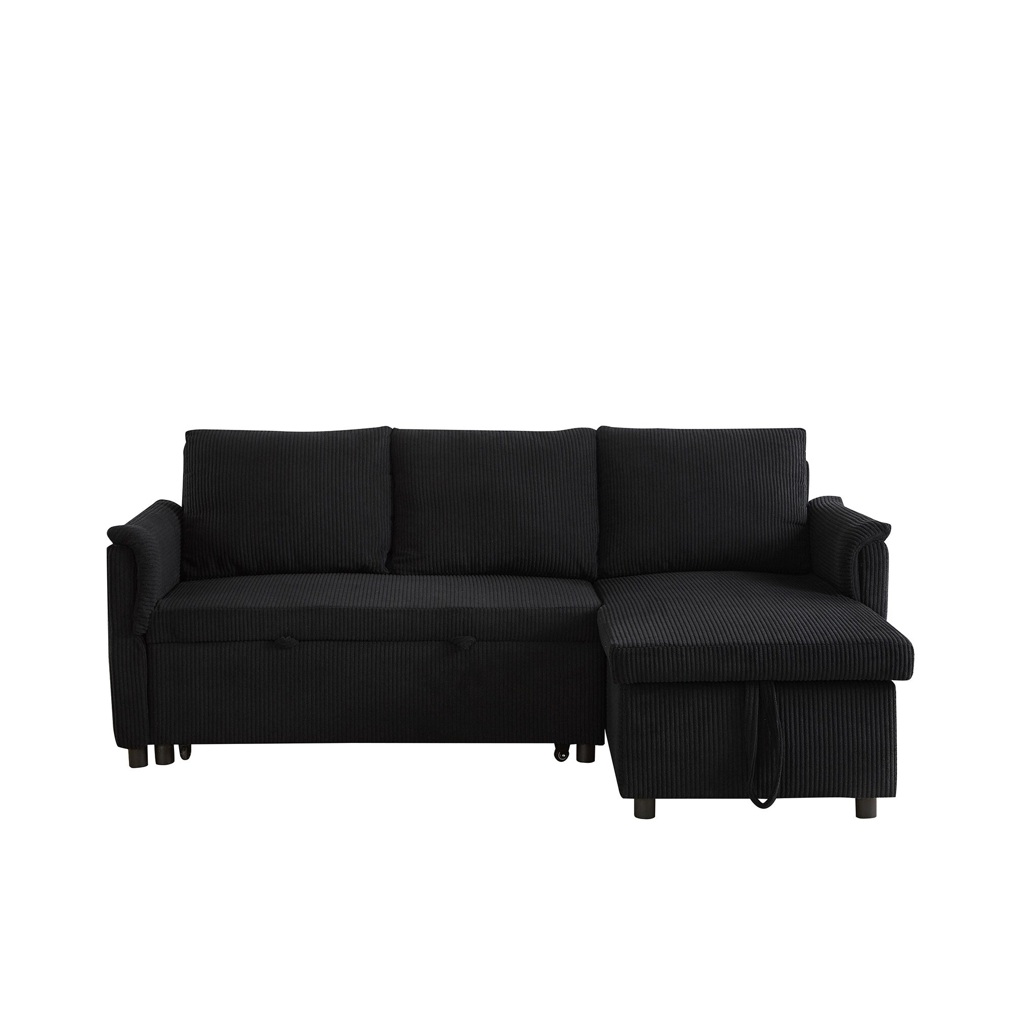 Canapé causeuse avec chaise longue Canapé convertible modulaire en L avec chaise longue de rangement