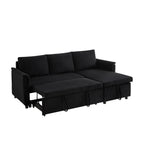 Canapé causeuse avec chaise longue Canapé convertible modulaire en L avec chaise longue de rangement